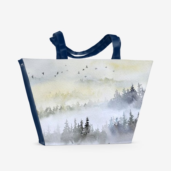 Пляжная сумка «Акварель Туман»