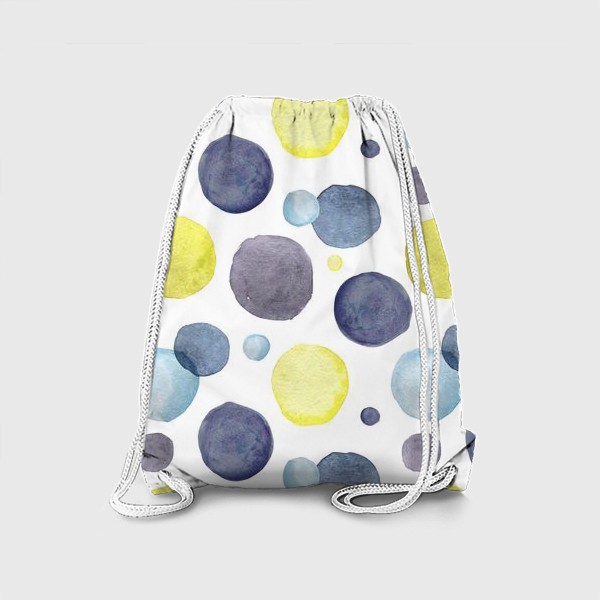 Рюкзак «Желтые и синие круги на белом»