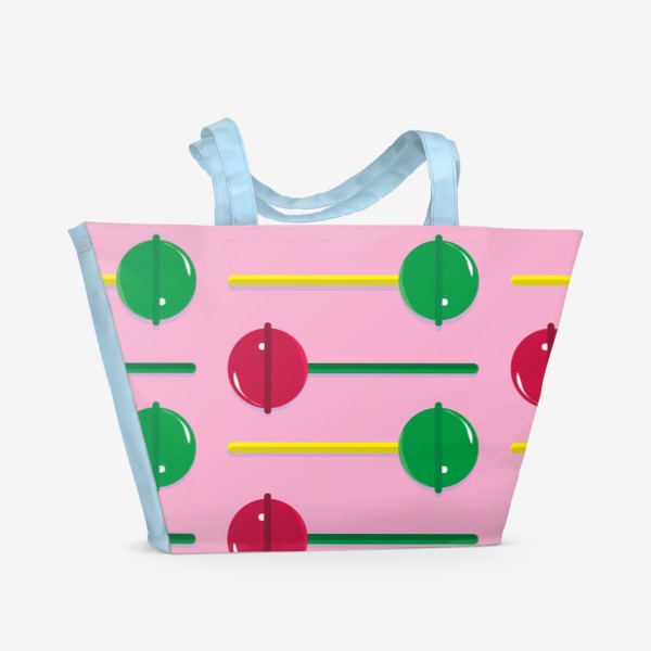 Пляжная сумка «Леденцы, Лето, Сладости, Розовый»