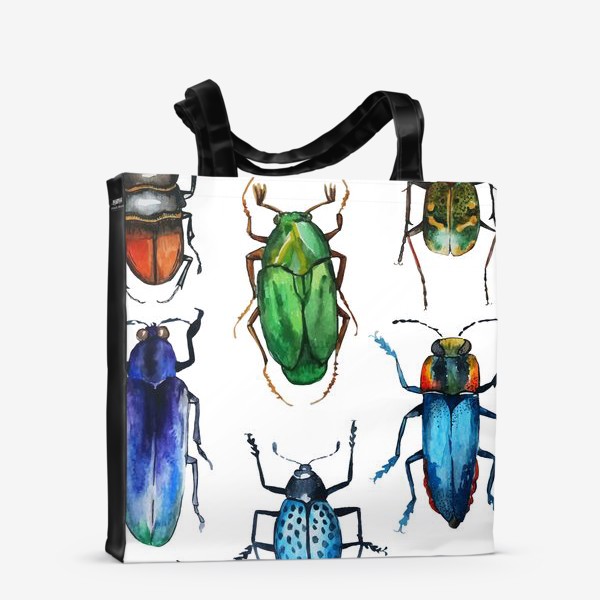 Сумка-шоппер «Акварельные жуки»