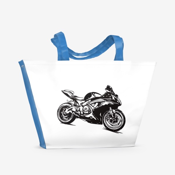 Пляжная сумка «Мотоцикл suzuki»