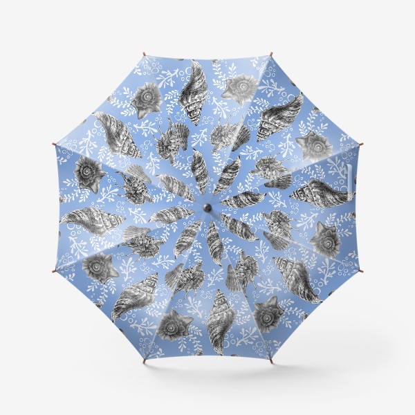 Зонт «бесшовный паттерн ракушки»