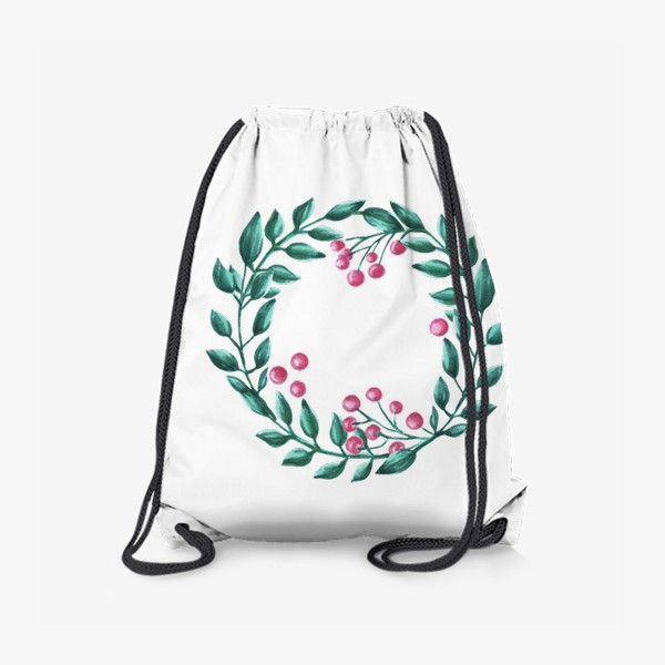 Рюкзак «Венок с розовыми ягодами»