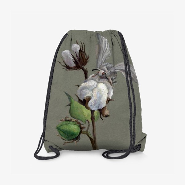 Рюкзак «Цветок хлопка и тутовый шелкопряд»
