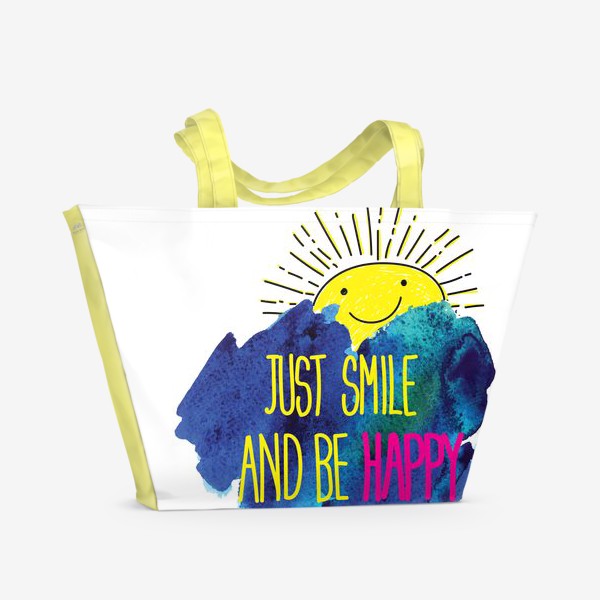 Пляжная сумка &laquo;Просто улыбайся и будь счастлив!&raquo;