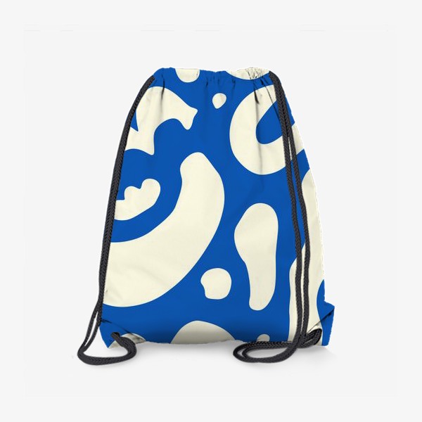 Рюкзак «Узор с абстрактными формами на синем фоне»
