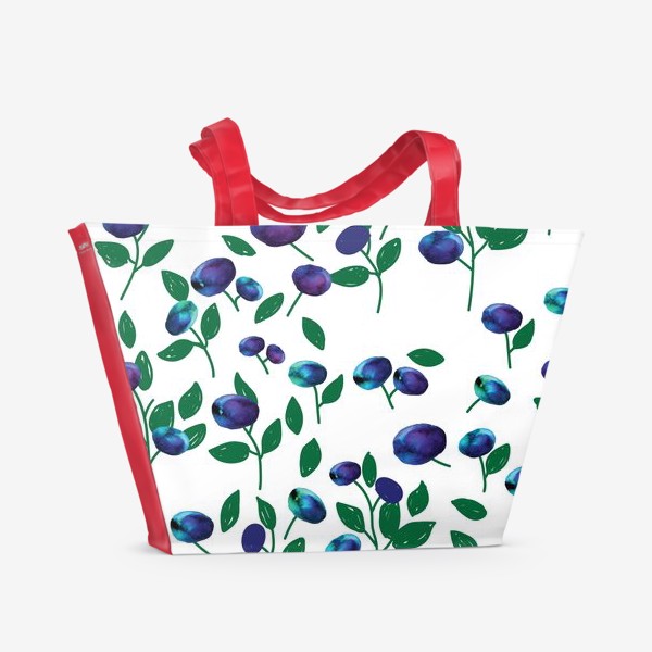 Пляжная сумка «ягодки черники»