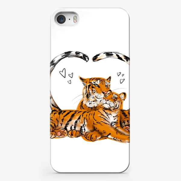 Чехол iPhone «Тигры любовь»