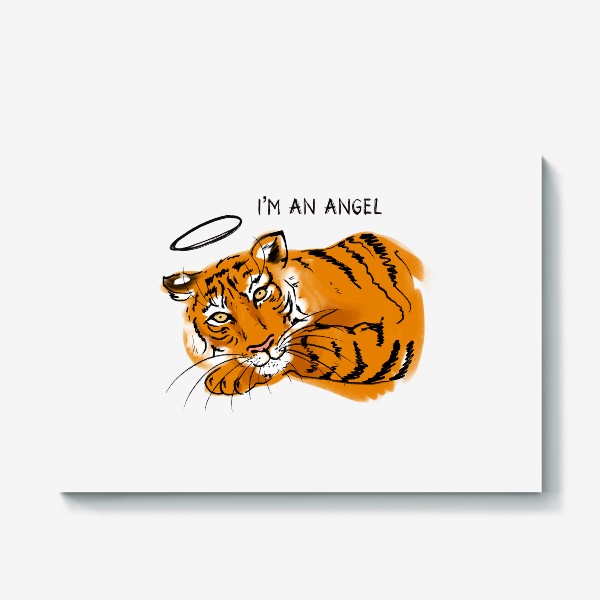 Холст «Тигр Я ангел»