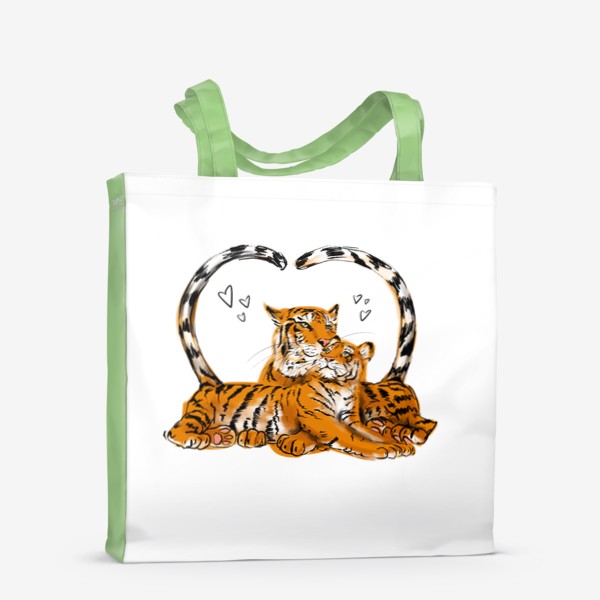 Сумка-шоппер «Тигры любовь»