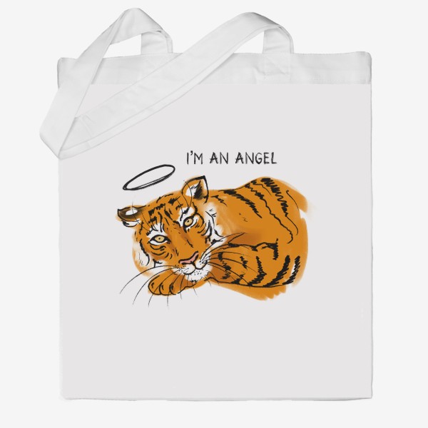Сумка хб «Тигр Я ангел»
