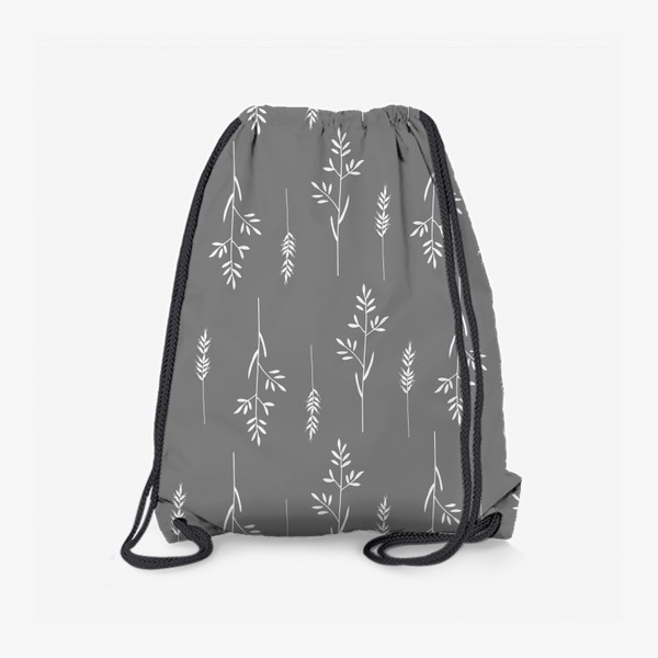 Рюкзак «Травинки на сером фоне»