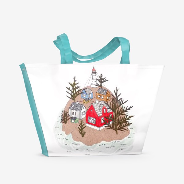 Пляжная сумка «домишки»