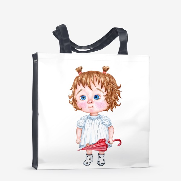 Сумка-шоппер «Девочка с зонтиком / Ребенок в сапогах»