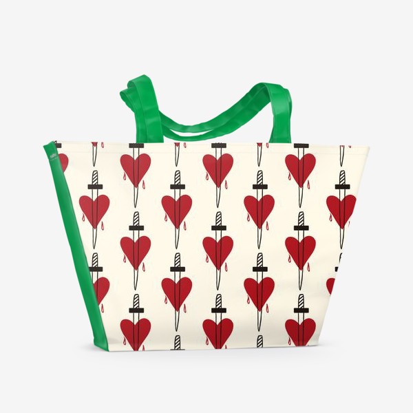 Пляжная сумка «Кинжал в сердце »