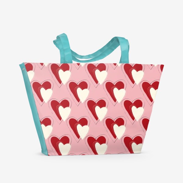 Пляжная сумка «Любовные сердца»
