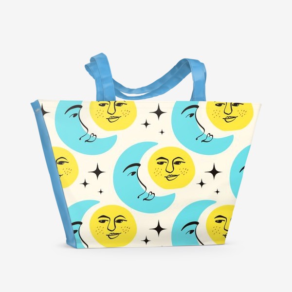 Пляжная сумка «Луна и солнце »