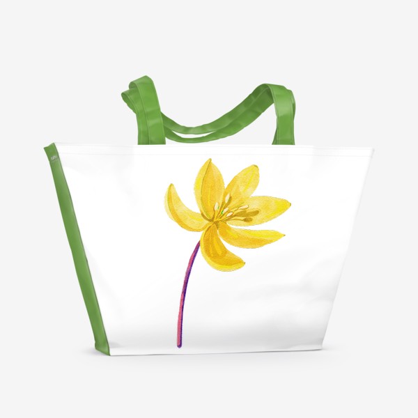 Пляжная сумка «желтый цветок»
