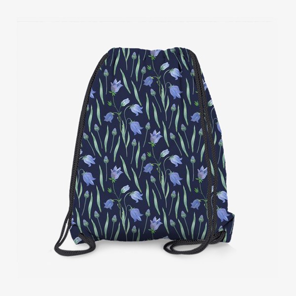 Рюкзак «Акварельный растительный паттерн с колокольчиками»