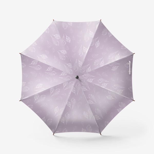 Зонт «Белые крокусы на сиреневом фоне»