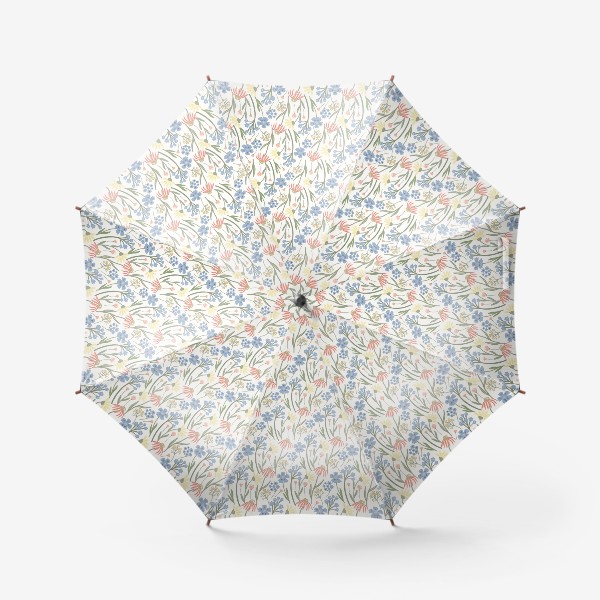 Зонт «Цветочный паттерн с эхинацеей »