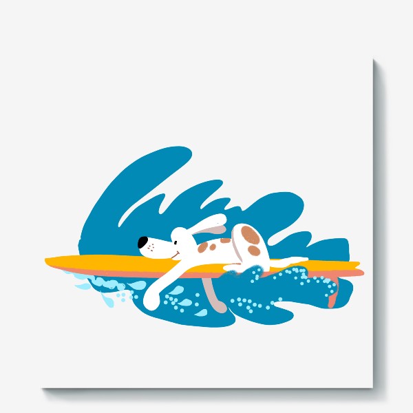 Холст «Пес-серфингист»