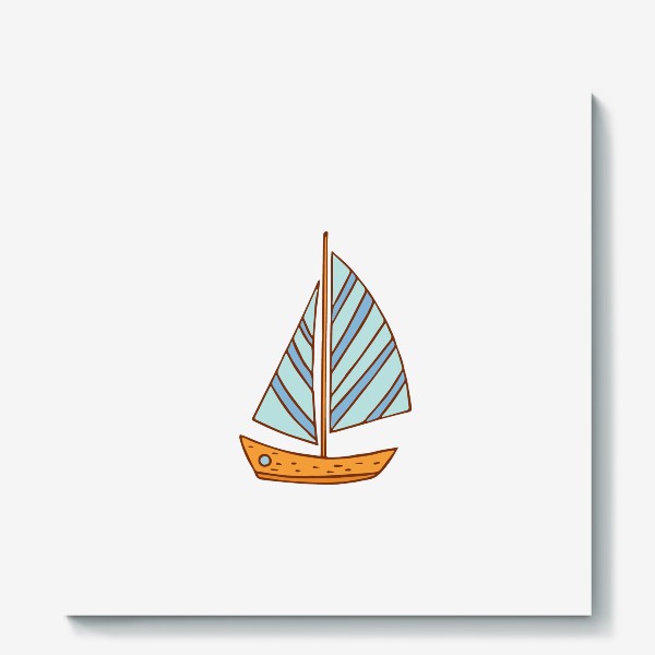 Холст «кораблик с парусами»