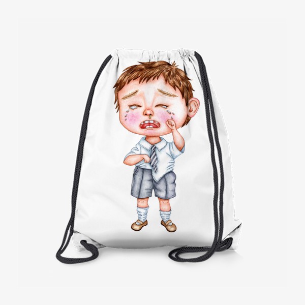 Рюкзак «Мальчик плачет / Мальчик школьник в форме»