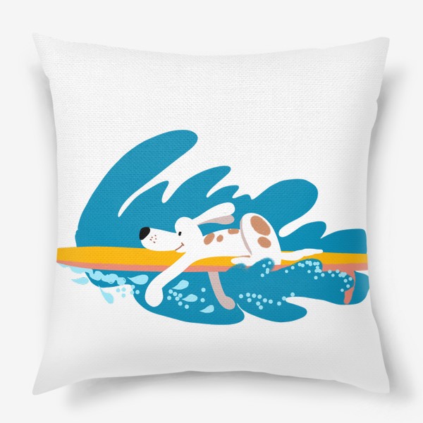 Подушка «Пес-серфингист»