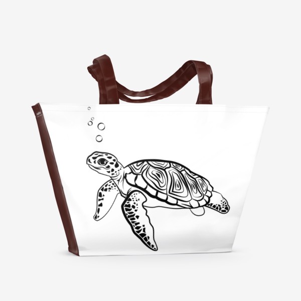Пляжная сумка «плывущая черепашка»