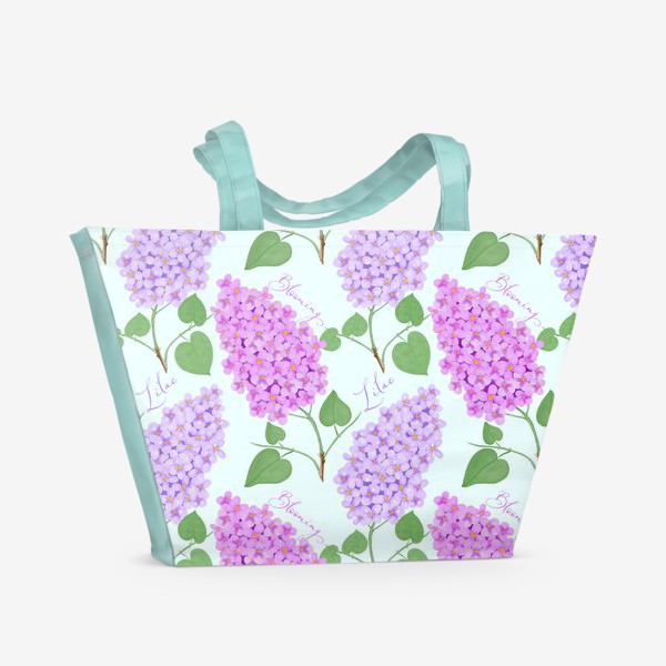 Пляжная сумка «Лиловая и розовая сирень»
