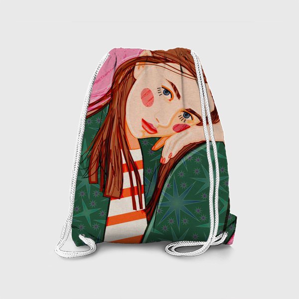 Рюкзак «девушка в зеленой пижаме»