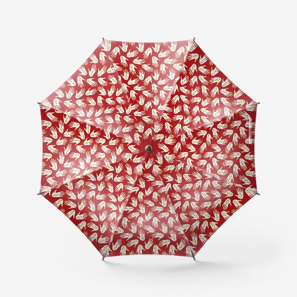 Зонт «Руки на  красном фоне »