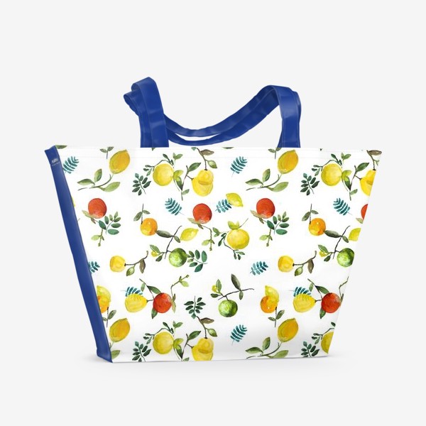 Пляжная сумка «Яблоки-лимоны»