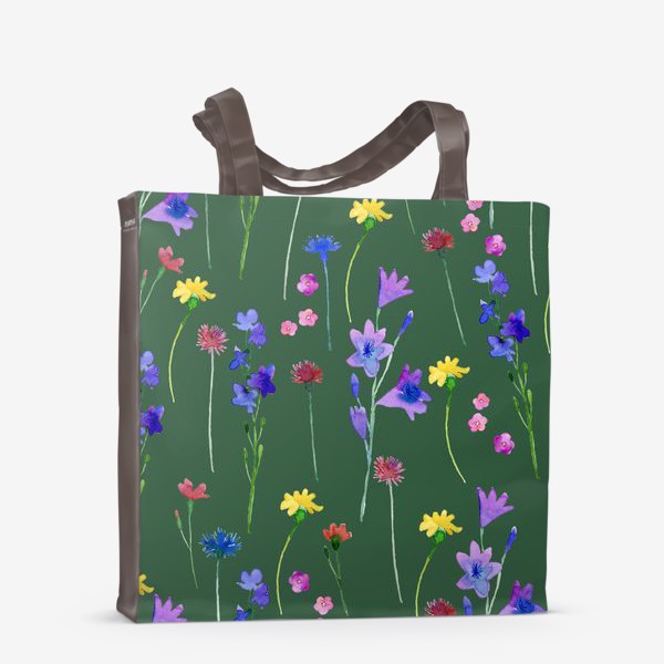 Сумка-шоппер «акварельные полевые цветы»