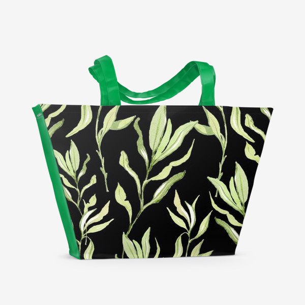 Пляжная сумка «зелёные веточки»