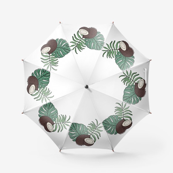Зонт «Кокос и тропические листья»
