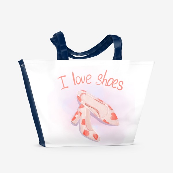 Пляжная сумка «I love shoes »