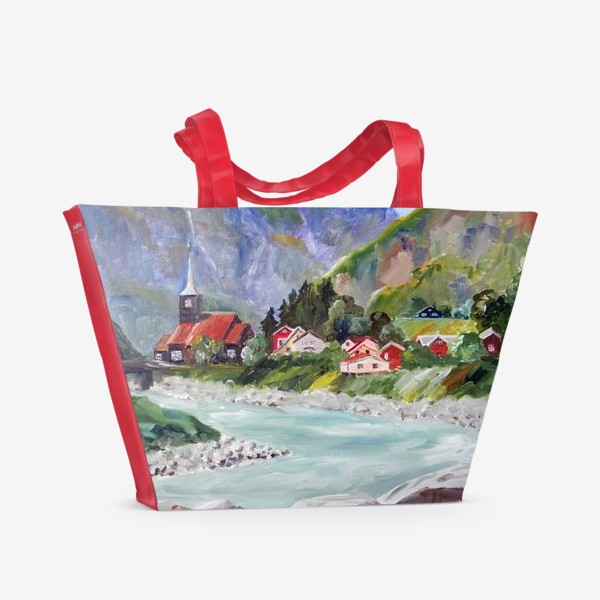 Пляжная сумка &laquo;Норвежские истории. Река.&raquo;