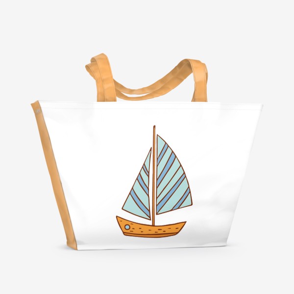 Пляжная сумка «кораблик с парусами»