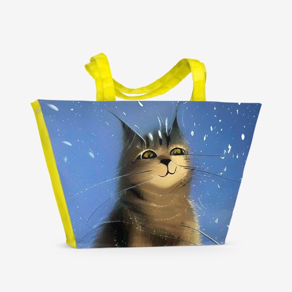 Пляжная сумка «Кот на крыше»