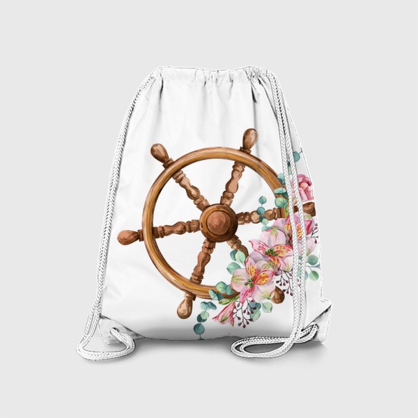 Рюкзак «Штурвал с цветами»