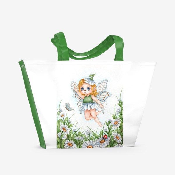 Пляжная сумка «Цветочная фея / Ромашковое поле»