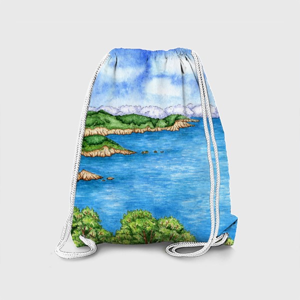 Рюкзак «Морской пейзаж / Вид на остров»