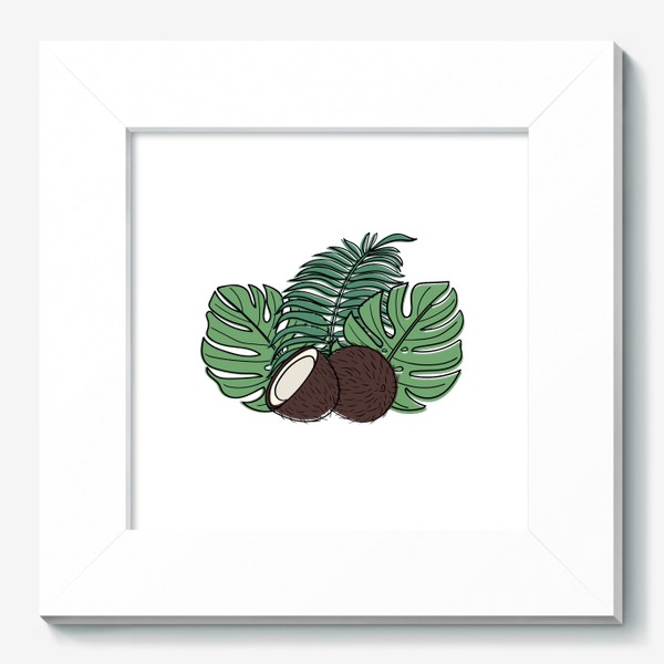 Картина «Кокос и пальмовые листья»