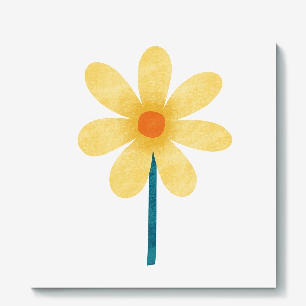 Холст «Желтый цветок Принт с желтым цветком»