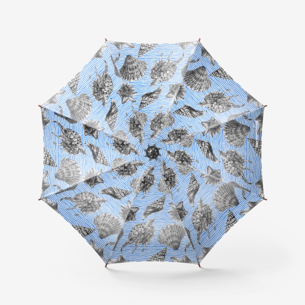 Зонт «бесшовный паттерн ракушки»