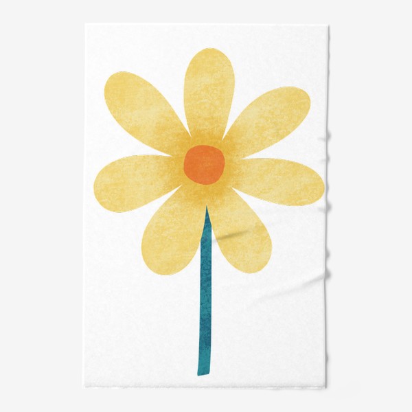 Полотенце «Желтый цветок Принт с желтым цветком»