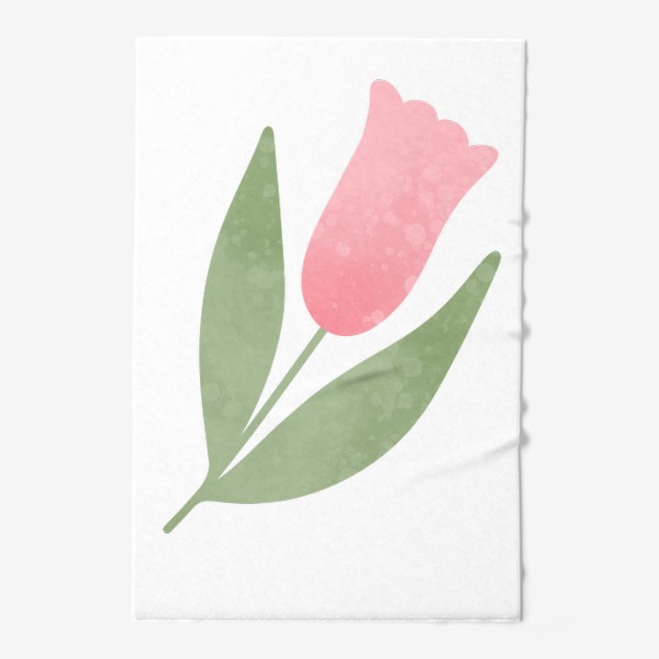 Полотенце «Тюльпан Принт с розовым тюльпаном»