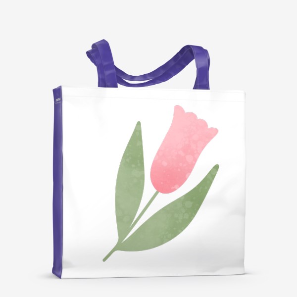 Сумка-шоппер «Тюльпан Принт с розовым тюльпаном»